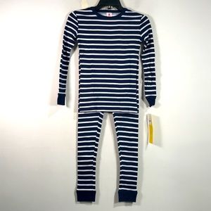 Target Striped Two-Piece Sleep Set, Unisex Kid's Size 12 - White/Navy